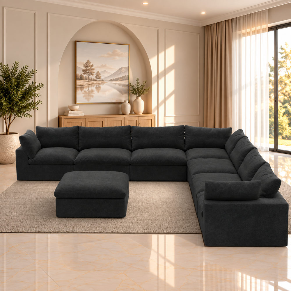 8 Piece Corner Cloud Couch