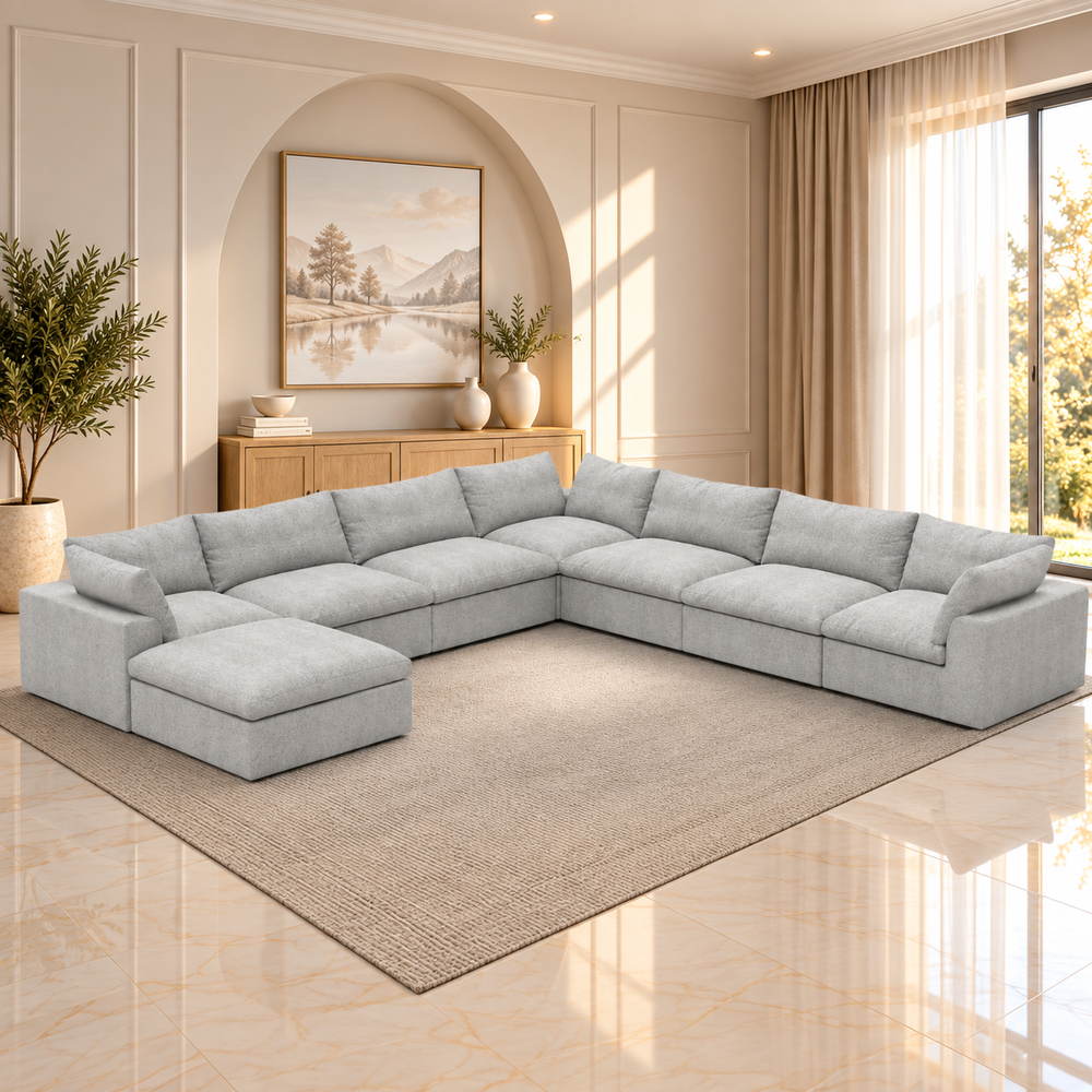 8 Piece Corner Cloud Couch
