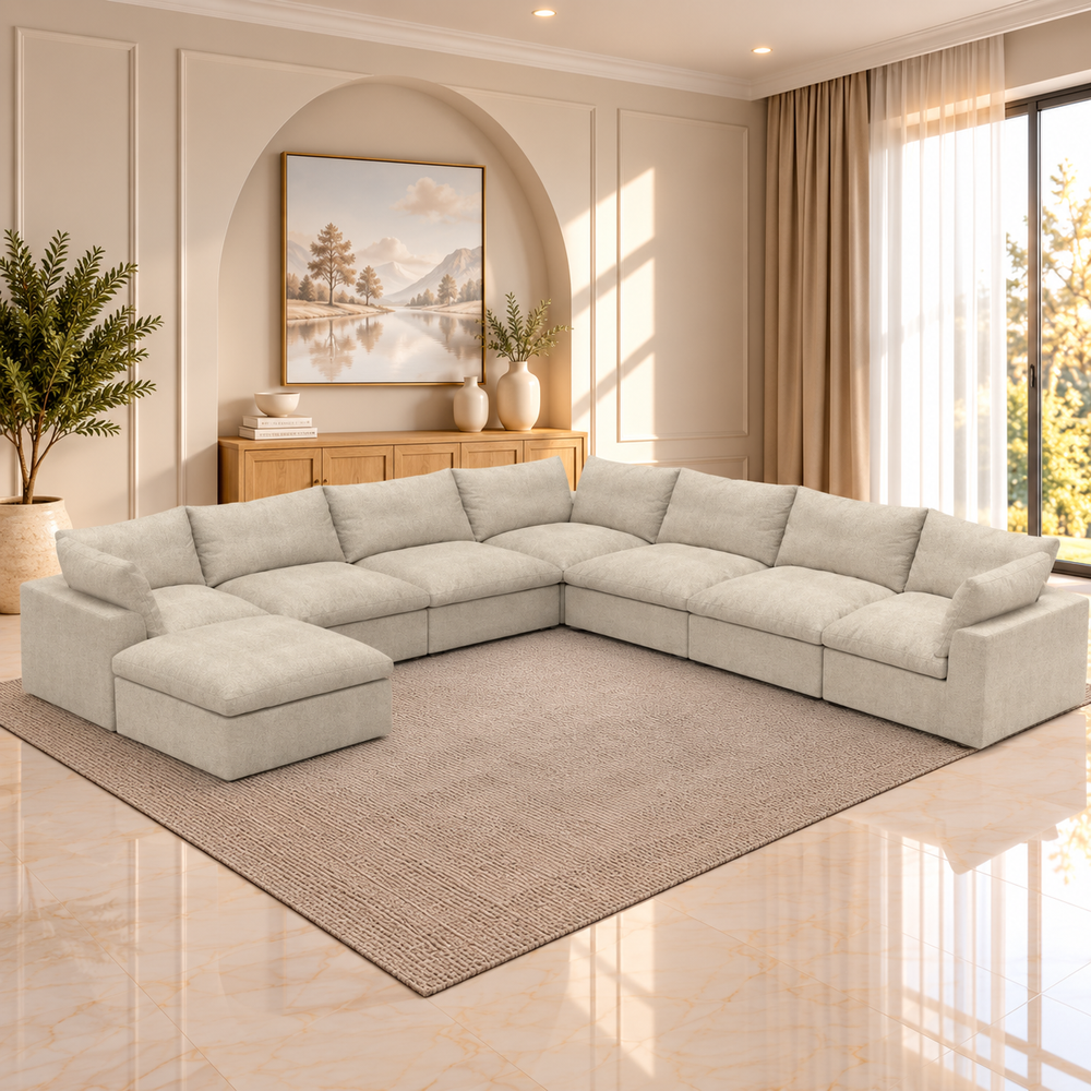 8 Piece Corner Cloud Couch