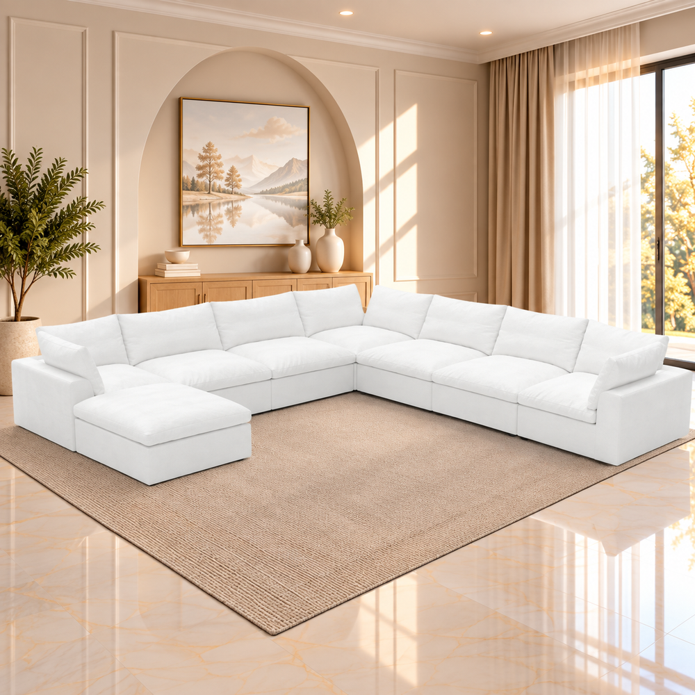 8 Piece Corner Cloud Couch