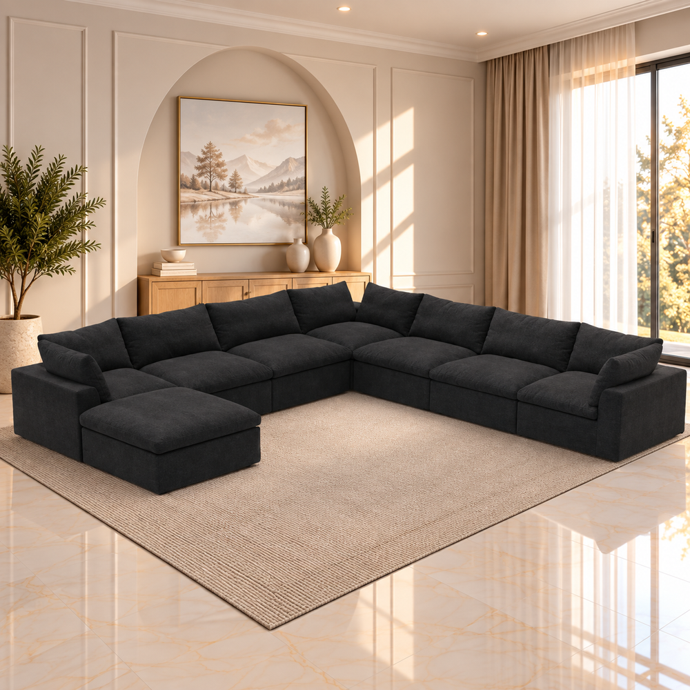 8 Piece Corner Cloud Couch