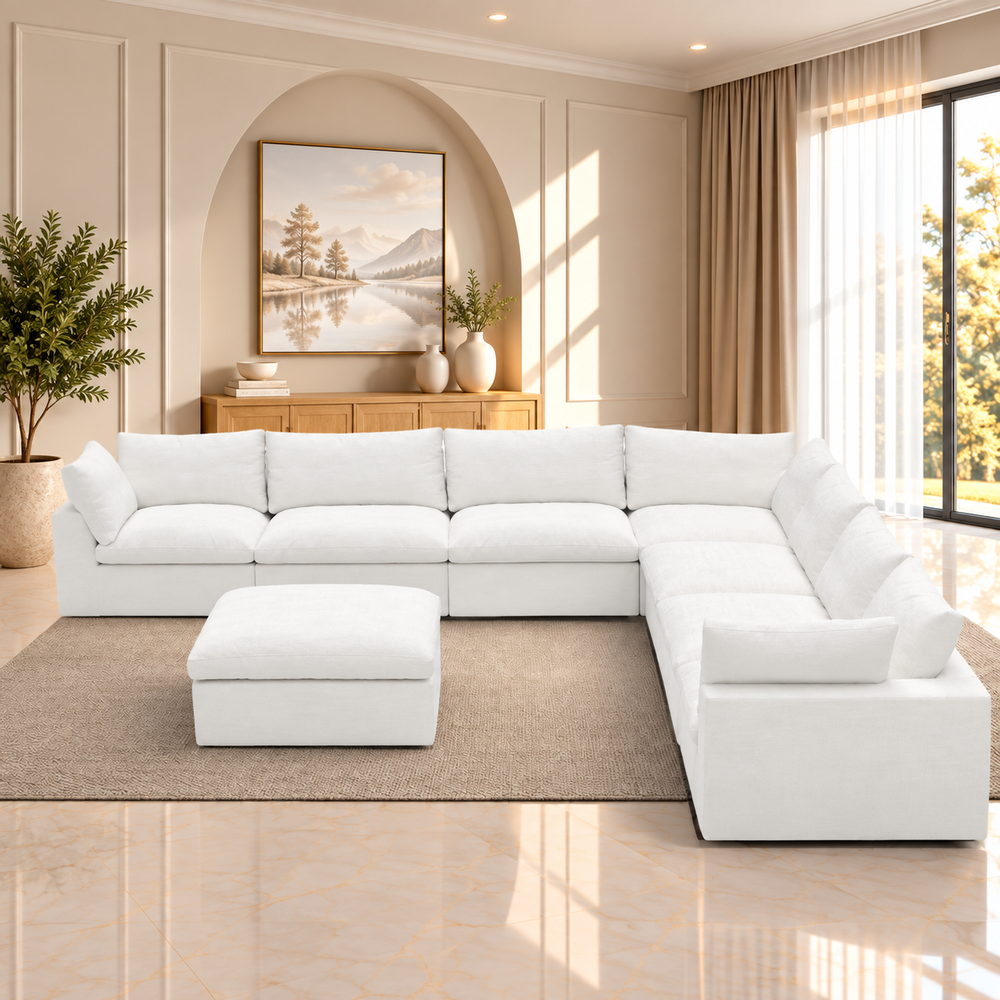 8 Piece Corner Cloud Couch